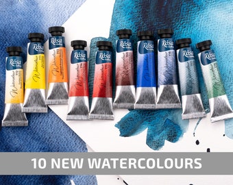 NEW Watercolor paints Rosa Gallery tube (10 ml), professional watercolor paint, granulating watercolor