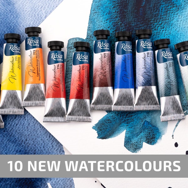 NEW Watercolor paints Rosa Gallery tube (10 ml), professional watercolor paint, granulating watercolor