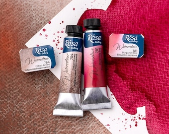 NOVEDAD 2025 Pinturas de acuarela en tubo Rosa Gallery (10 ml), pintura de acuarela profesional, acuarela granulante