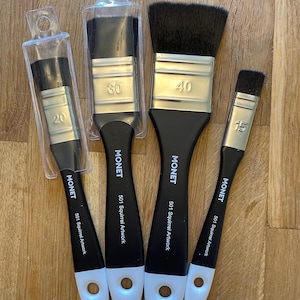 Synthetischer Fegerpinsel, Hake-Pinsel, Flachwaschpinsel, Aquarellwäsche, Künstlerbedarf, Professionelle Malpinsel