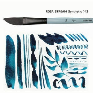 ROSA STREAM synthetic dagger brushes for watercolours, saber flat dagger brush