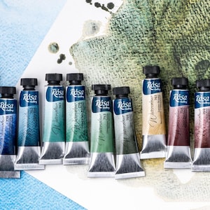 ROSA-Galerie-Aquarellfarbe TUBES (10 ml) ALLE Farben, Farben mit hoher Lichtechtheit, professionelles Aquarellset, erstellen Sie Ihr eigenes Farbset
