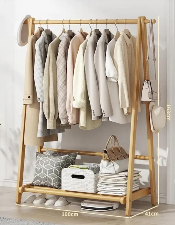 Set Of 4 Wooden Clothes Hangers - Wedding Dress & Suit Hangers (Ash) - View #12