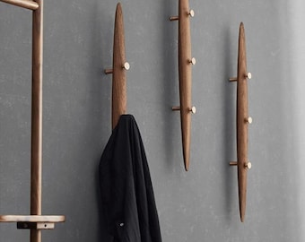 Modern Wooden Wall Hooks set