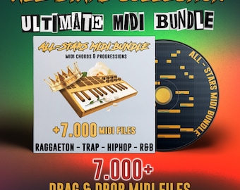 All-Stars MIDI Bundle, Raggaeton Chords, Trap Chords, MIDI Chord Bundle, HipHop Chords, Midi Files, Midi Chords, Progressions, Fl Studio