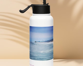 32oz Stainless Steel Water Bottle – Insulated Drink Bottle with Graphic Design for Gifting, Travel, or Everyday Hydration On-the-Go