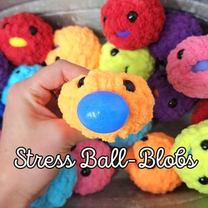 Hand Crocheted Stress Blob: Squishy Fidget Toy