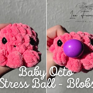 Hand Gehäkelter Baby Octo Stress Blob: Squishy Fidget Spielzeug