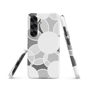 Samsung Slim Case with a Monochrome Layered Shape Design | Modern Matte or Glossy Finish Phone Cover | Minimalist Branded Tech Accessory