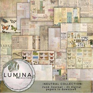 Natuur, Junk Journal, Vintage, Papier, Afdrukbaar, Plakboek, Digitale Kit, Downloaden, Digitale Kunst, Afdrukbaar Journal, Knutselen, Doe-het-zelf