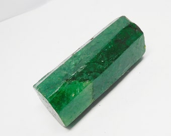 Emerald Brazilian Green Emerald 500-550 Ct Certified Natural Raw Healing Earth-Mined Emerald Glorious Chunk Uncut Shape Green Emerald Row