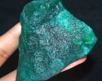 320-420 Ct Colombian Green Emerald Rough Natural Emerald Chunk Uncut Rough Shape Emerald Gemstone Certified Emerald Rough Raw Emerald Rock