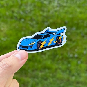 Auto Aufkleber - Die Cast stil- Sportwagen Aufkleber Set - 5 Aufkleber - Rennwagen - Muskel-Auto Aufkleber zum Aufkleben - Matt