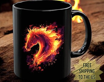 Fire Horse Mug: 2026 Chinese New Year Gift, Zodiac Keepsake