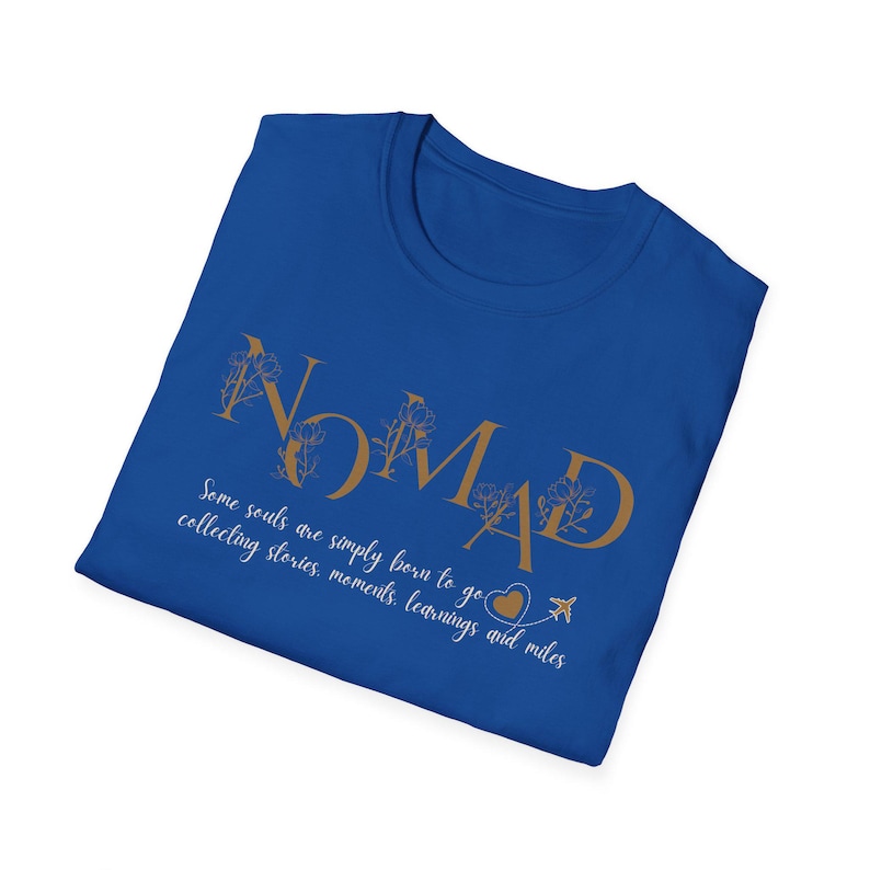 Nomad T-Shirt, Traveler Wanderer Tee, Digital Nomad Apparel image 5