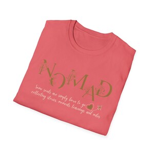 Nomad T-Shirt, Traveler Wanderer Tee, Digital Nomad Apparel image 7
