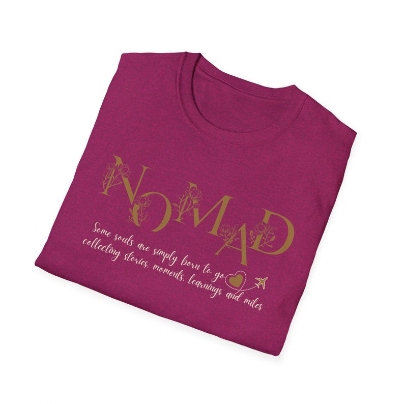 Nomad T-Shirt, Traveler Wanderer Tee, Digital Nomad Apparel image 10