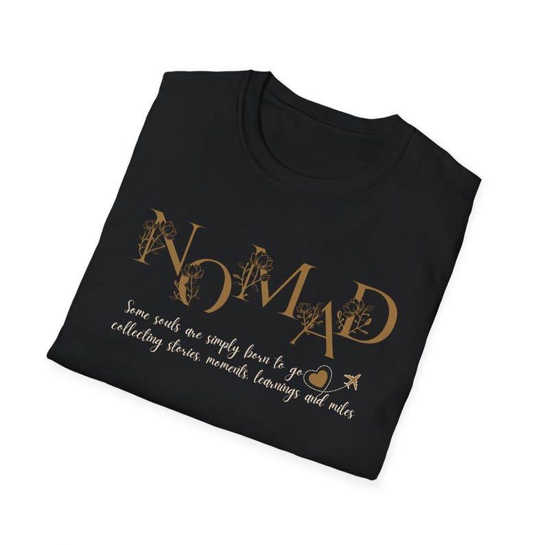 Nomad T-Shirt, Traveler Wanderer Tee, Digital Nomad Apparel image 3