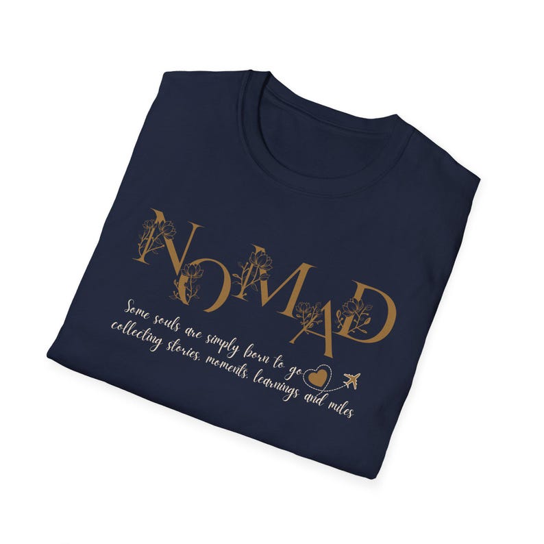 Nomad T-Shirt, Traveler Wanderer Tee, Digital Nomad Apparel image 13
