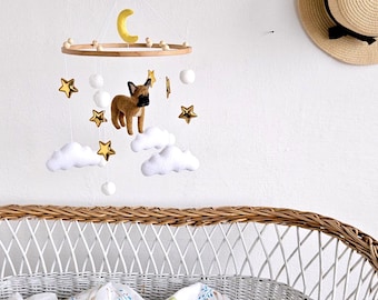 Benutzerdefinierte Filz Hund Baby Mobile, Kinderzimmer Dekor, Hunde-Liebhaber-Geschenk