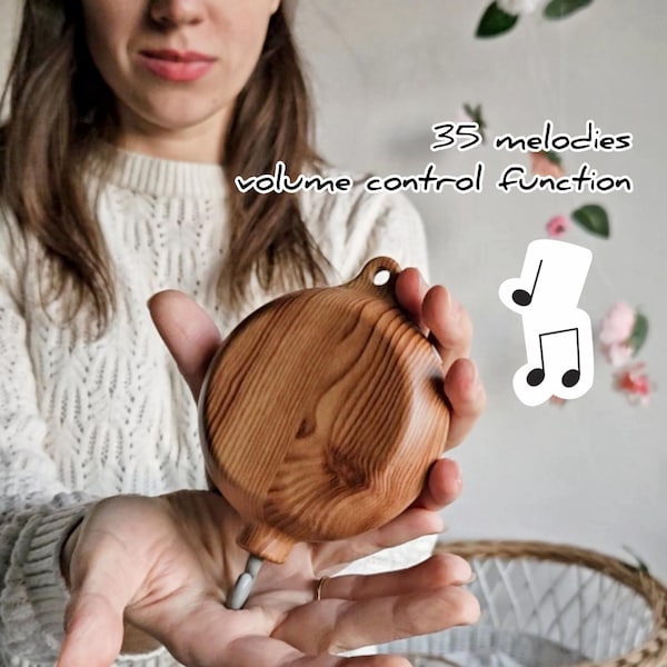 Mobil speldosa för baby – 35 melodier, roterande mekanism