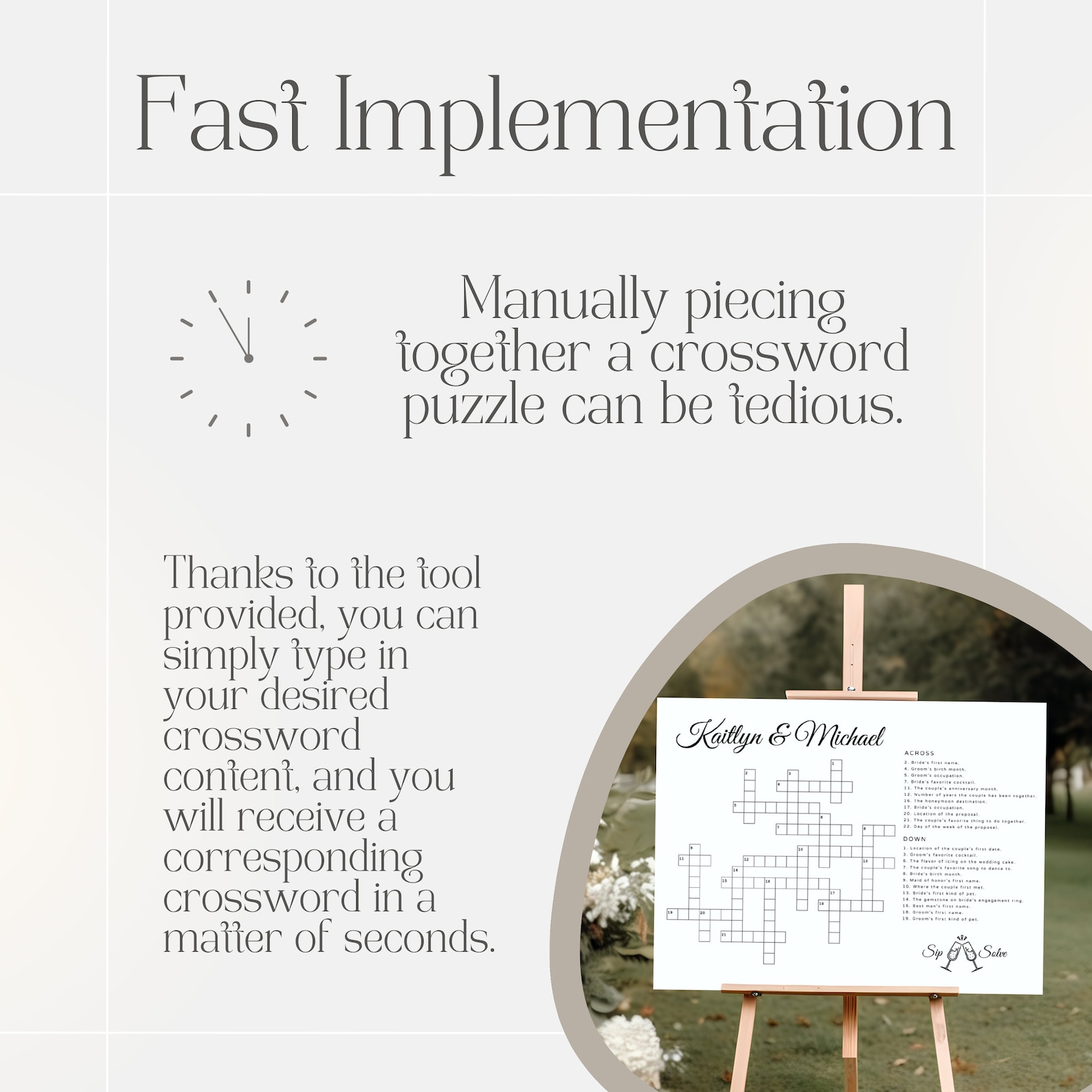 Custom Wedding Crossword Extra Large Wedding Activity Guest Game Extra Custom Wedding Crossword Extra Large Wedding Activity Guest Game Extra