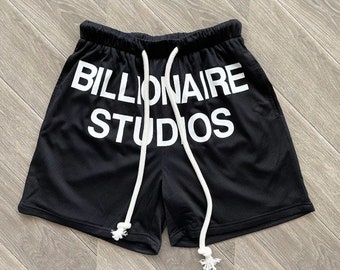 Schwarze Netz-Millionaire Studio Shorts