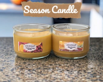 Duftkerze | Weihnachtskerze | Festtagskerze | Cranberry Orange und Apfel Zimt Kerze