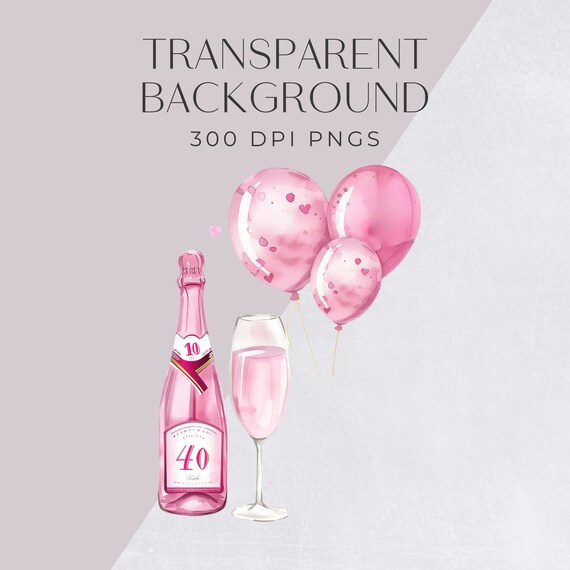 Geburtstagskarte Zum 40. Für Die Ehefrau – Mit Rosen & Champagner – Geprägt Mit Silberfolie