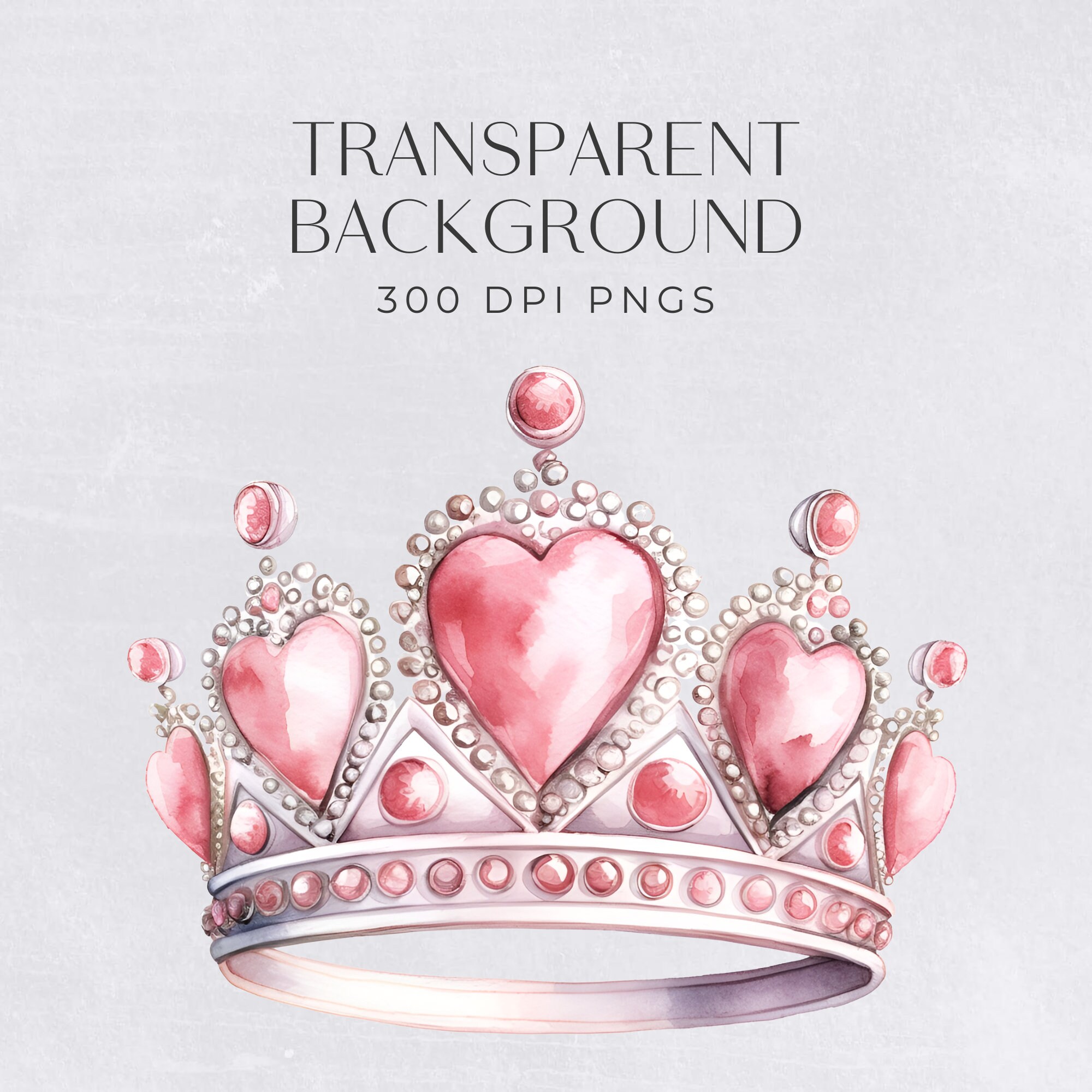 Crown Tiara Clipart, Pink Watercolor Tiaras Clip Art, Royal Baby Shower ...