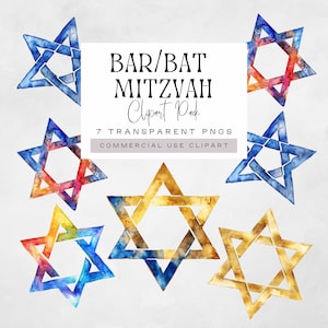 Bar Micwa Clipart, Bat Micwa png, Żydowska grafika clipart, Grafika Gwiazda Dawida, Chanuka png, Ilustracje Mazel Tov, Obrazy religijne,
