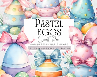 Easter Egg Clipart Transparent Background, Pastel Floral Eggs Hunt Design Clip Art, Junk Journal Graphics, Decorations, Commerical Use