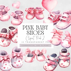 Baby Schuhe Clipart, Mädchen Babys rosa Stiefel, Aquarell Neugeborene Clip Art, niedlichen Baby-Dusche-Grafiken, Booty Pngs, Booties Illustration Kleidung