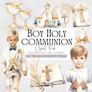 Erste heilige Kommunion png, 1. Kommunion Junge Clipart, religiöse Illustration, christliche Grafiken, Taufe Clip Art, katholischer Goldkelch png
