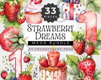 Bacca dolce compleanno Png, clipart per il primo primo compleanno di ragazze, grafica per festa a tema fragola, illustrazioni, grafica per l'asilo nido, baby shower