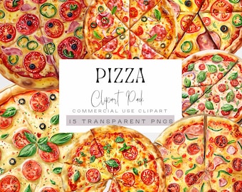 Aquarell Clipart Pizzastück, Italienisches Essen Clip Art, Junk-Food-Imbiss Clipart, Restaurant-Speisekarte, Party Essen png, Fast Food,