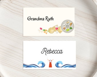 Passover Place Cards, Seder Place Cards, Passover Printable Place Cards