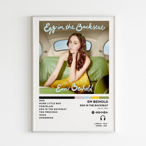 Em Beihold - Egg In The Backseat Album Poster / Album Cover Poster / Music Gift / Music Wall Decor / Album Art