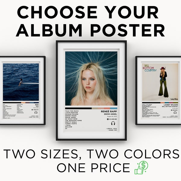 Custom Album Cover Poster / Custom Music Poster / Choose Your Own Album Poster / Personalized Album Print / Music Gift Decor