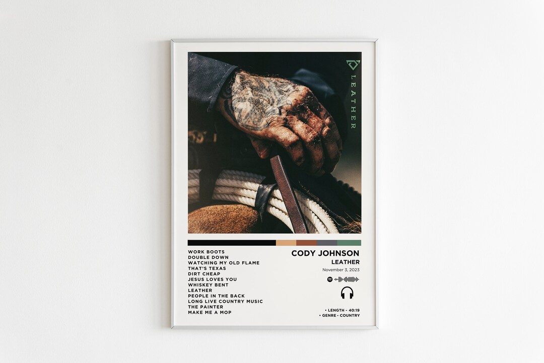 Cody Johnson Leather Album Poster / Album Cover Poster / - Etsy