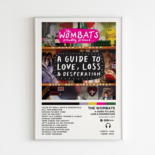 The Wombats - A Quide To Love, Loss & Desperation Album Poster / Album Cover Poster / Music Gift / Music Wall Decor / Album Art