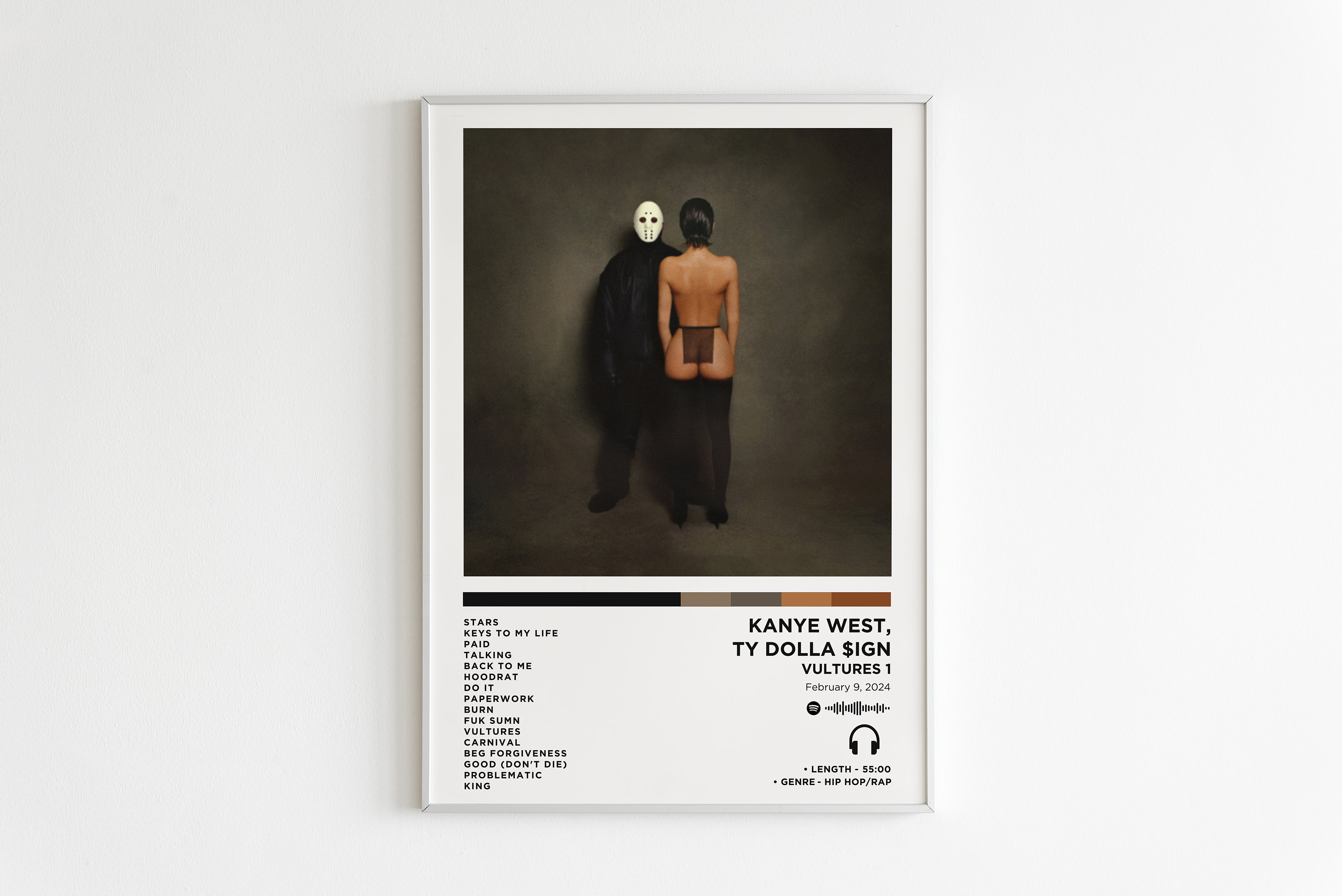 Kanye West Vultures 1 Album Poster / Album Cover Poster / Music Gift / Music Wall Decor / Album