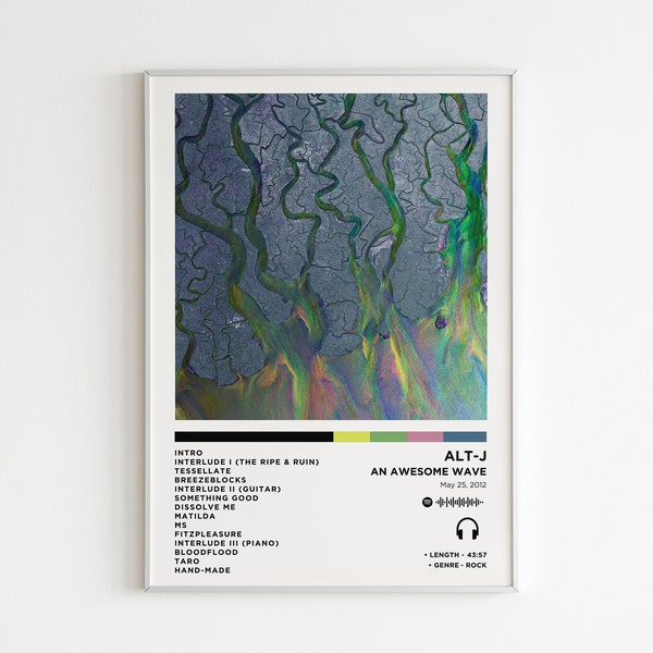 Alt-J - An Awesome Wave Album Poster / Album Cover Poster / Music Gift / Music Wall Decor / Album Art