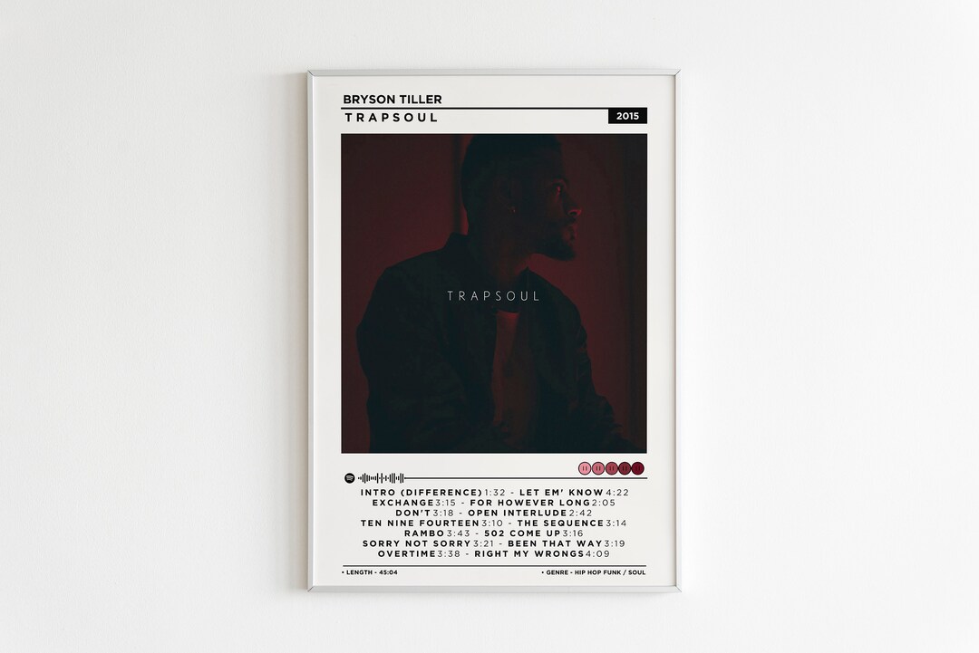 Bryson Tiller Trapsoul Album Poster / Album Cover Poster / Etsy