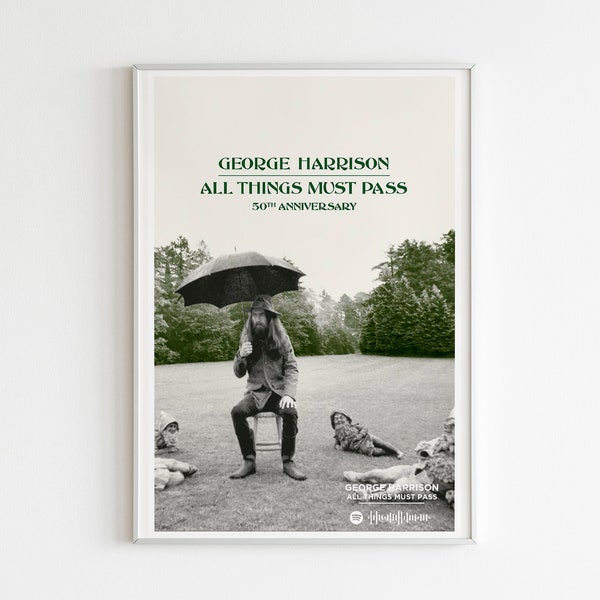 George Harrison - All Things Must Pass Album Poster / Album Cover Poster / Music Gift / Music Wall Decor / Album Art