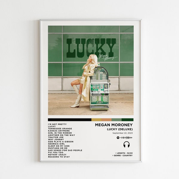 Megan Moroney - Lucky (Deluxe)  Album Poster / Album Cover Poster / Music Gift / Music Wall Decor / Album Art