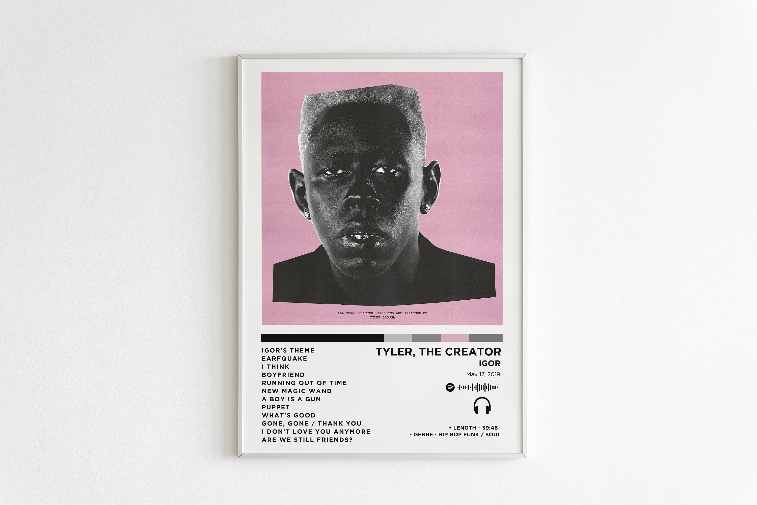 Radioisld Tyler Poster Igor The Creator Music Album Rapper Canvas Poster  12x18inch Unframed