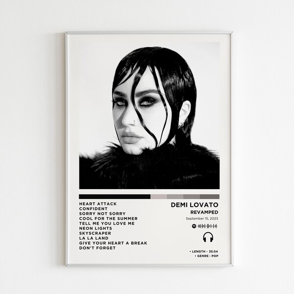 Demi Lovato - Revamped Album Poster / Album Cover Poster / Musik Geschenk / Musik Wand Dekor / Album Art