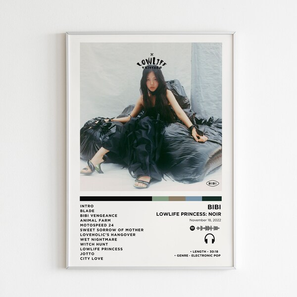 Bibi - Lowlife Princess: Noir Album Poster / Album Cover Poster / Music Gift / Music Wall Decor / Album Art