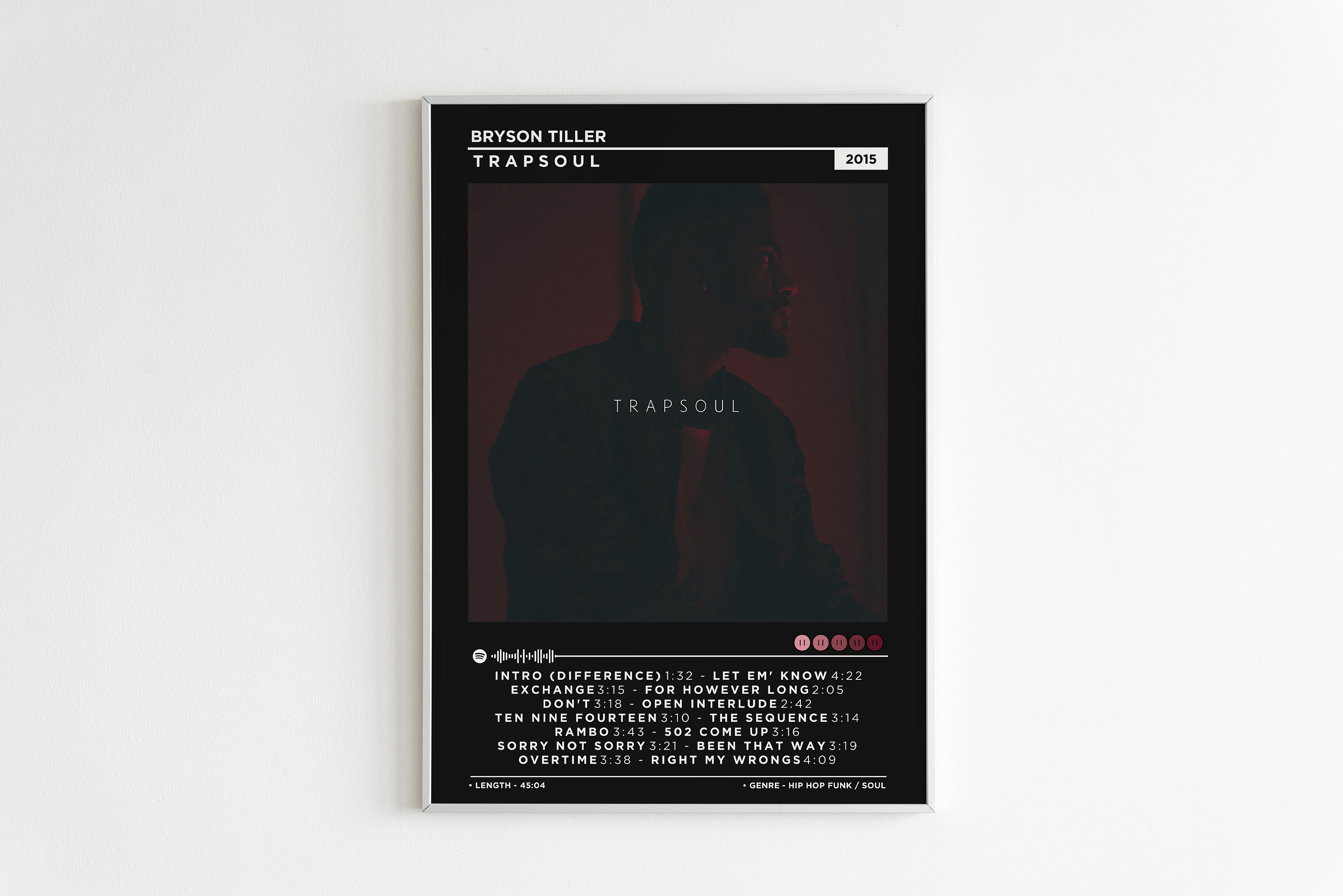 Bryson Tiller Trapsoul Album Poster / Album Cover Poster / Etsy